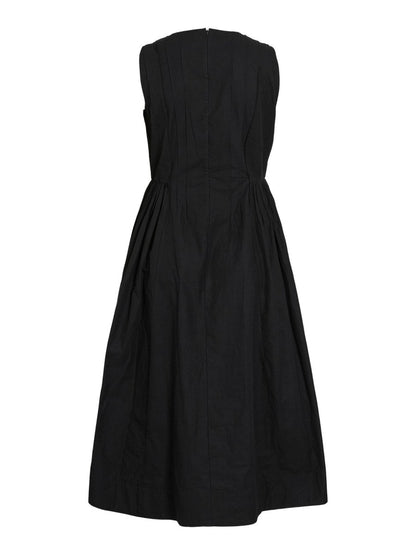 VILA Midikleid VIJIMBA O - NECK S/L MIDI DRESS - Black Beauty