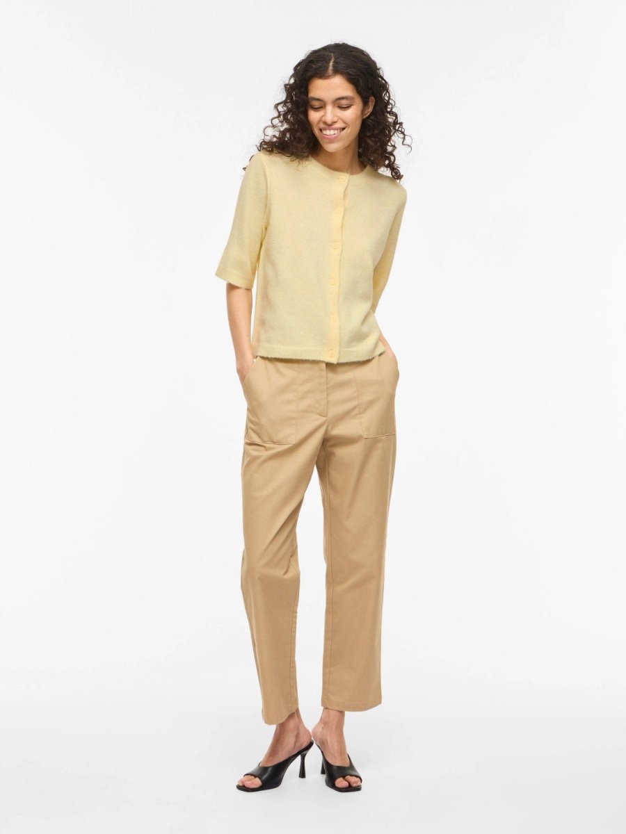 Vila O - NECK KNIT CARDIGAN Viliga in der Farbe Pastel Yellow