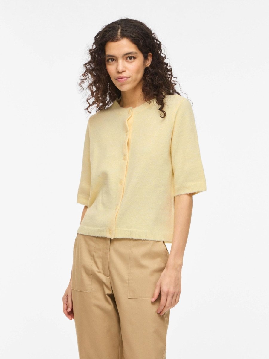 Vila O - NECK KNIT CARDIGAN Viliga in der Farbe Pastel Yellow