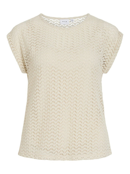 Vila O Neck Top in der Farbe Birch
