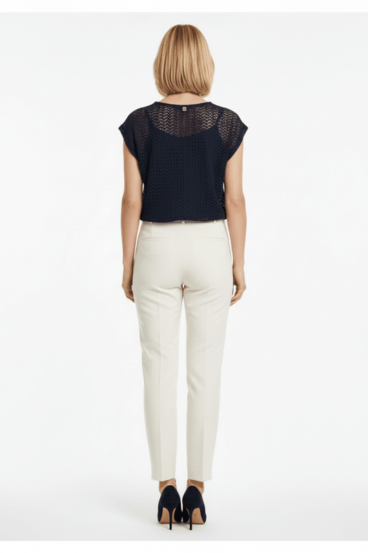 Vila O Neck Top in der Farbe Navy Blazer