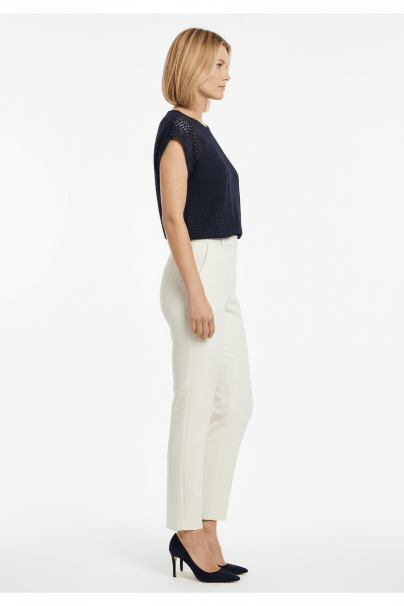Vila O Neck Top in der Farbe Navy Blazer