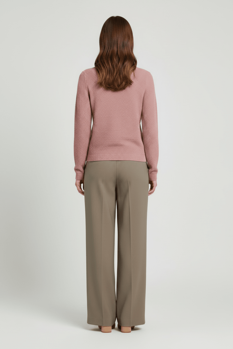 Vila Pullover Rundhals Langarm Strick Top Nostalgia Rose