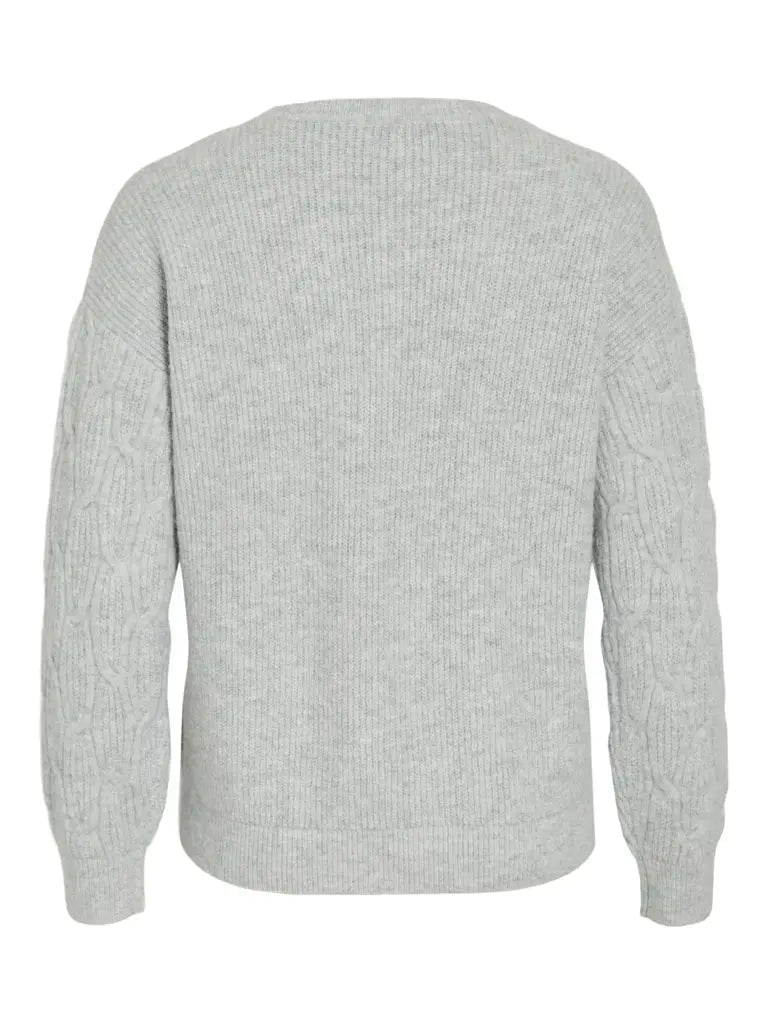 Vila Pullover Vilassia in der Farbe Light Grey Melange