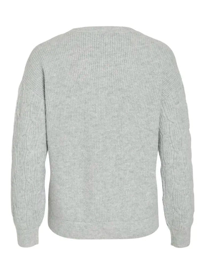 Vila Pullover Vilassia in der Farbe Light Grey Melange