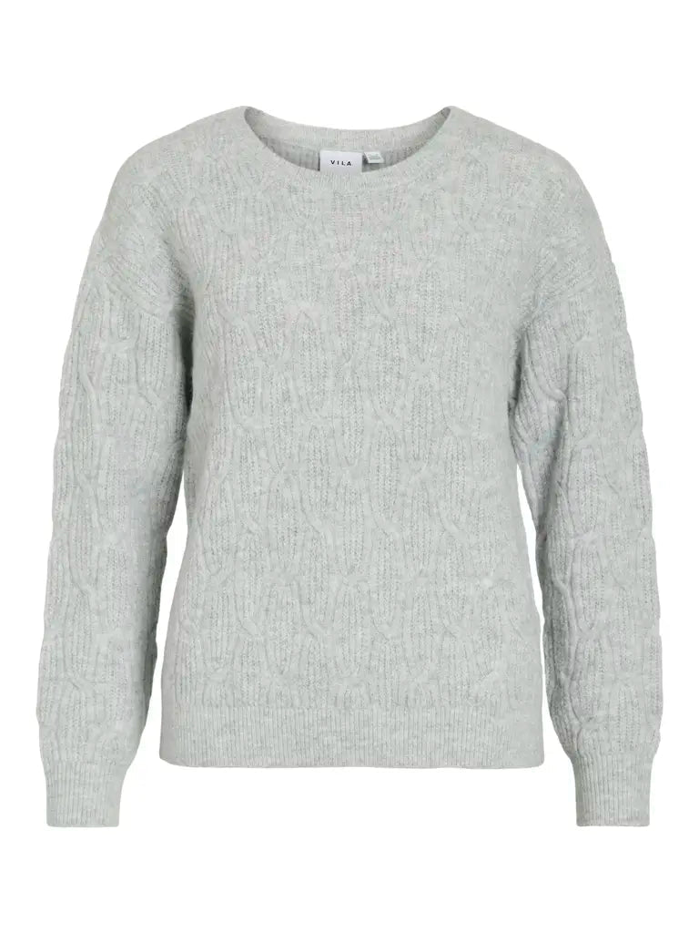 Vila Pullover Vilassia in der Farbe Light Grey Melange