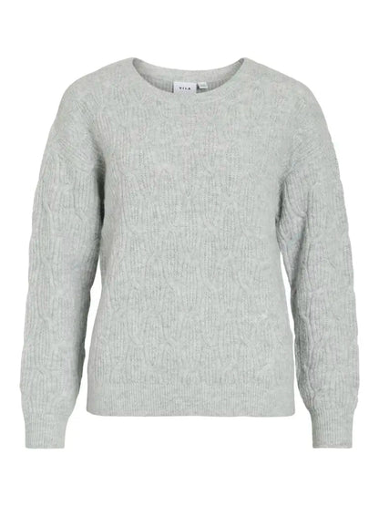 Vila Pullover Vilassia in der Farbe Light Grey Melange