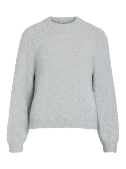 Vila Pullover Vizubi in Cloud Dancer Silver Glitter