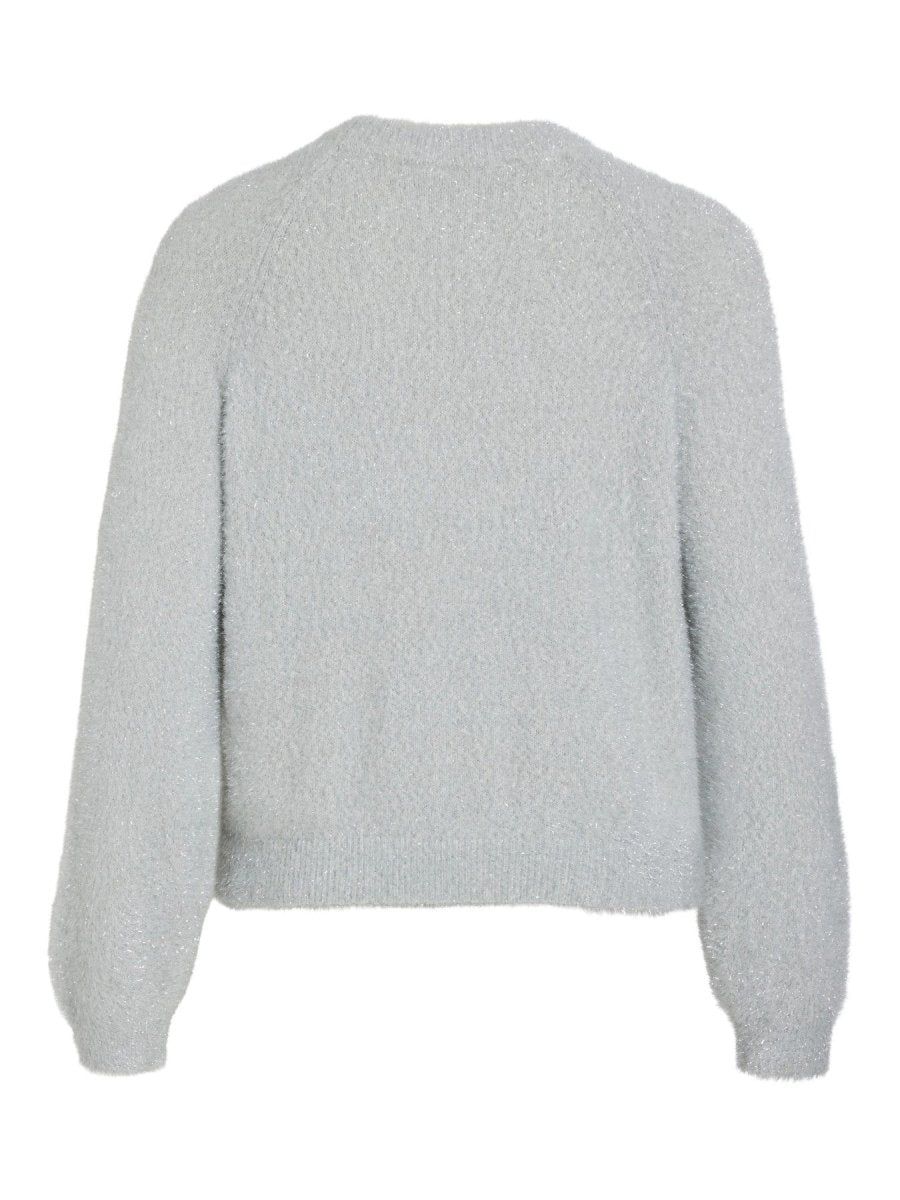 Vila Pullover Vizubi in Cloud Dancer Silver Glitter