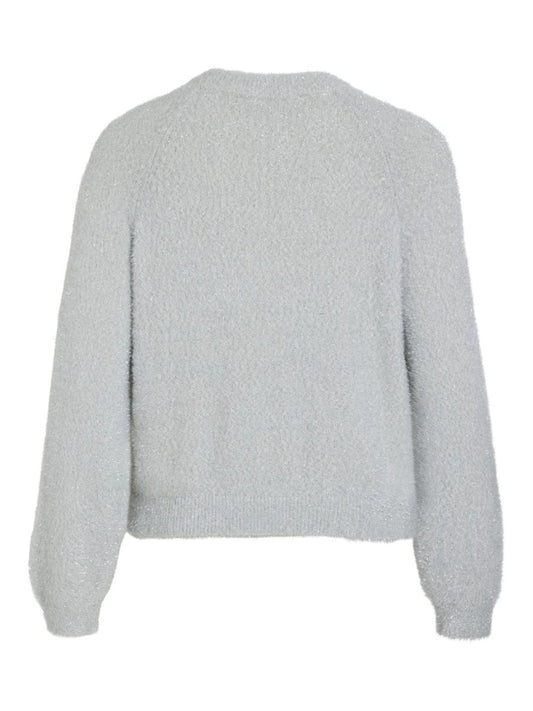 Vila Pullover Vizubi in Cloud Dancer Silver Glitter