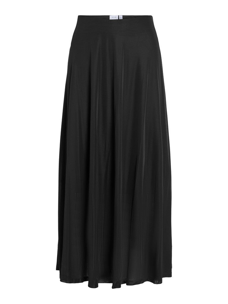 Vila Rock High-Waist Midi in Black Beauty