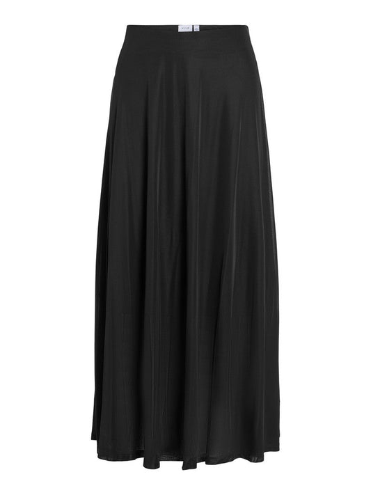 Vila Rock High-Waist Midi in Black Beauty