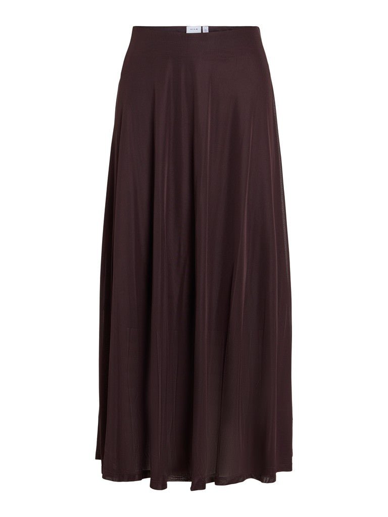 Vila Rock High-Waist Midi in Coffee Bean