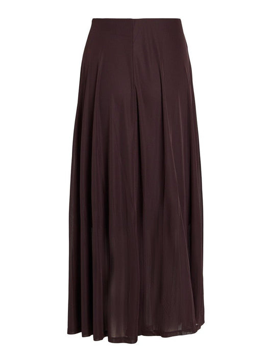 Vila Rock High-Waist Midi in Coffee Bean