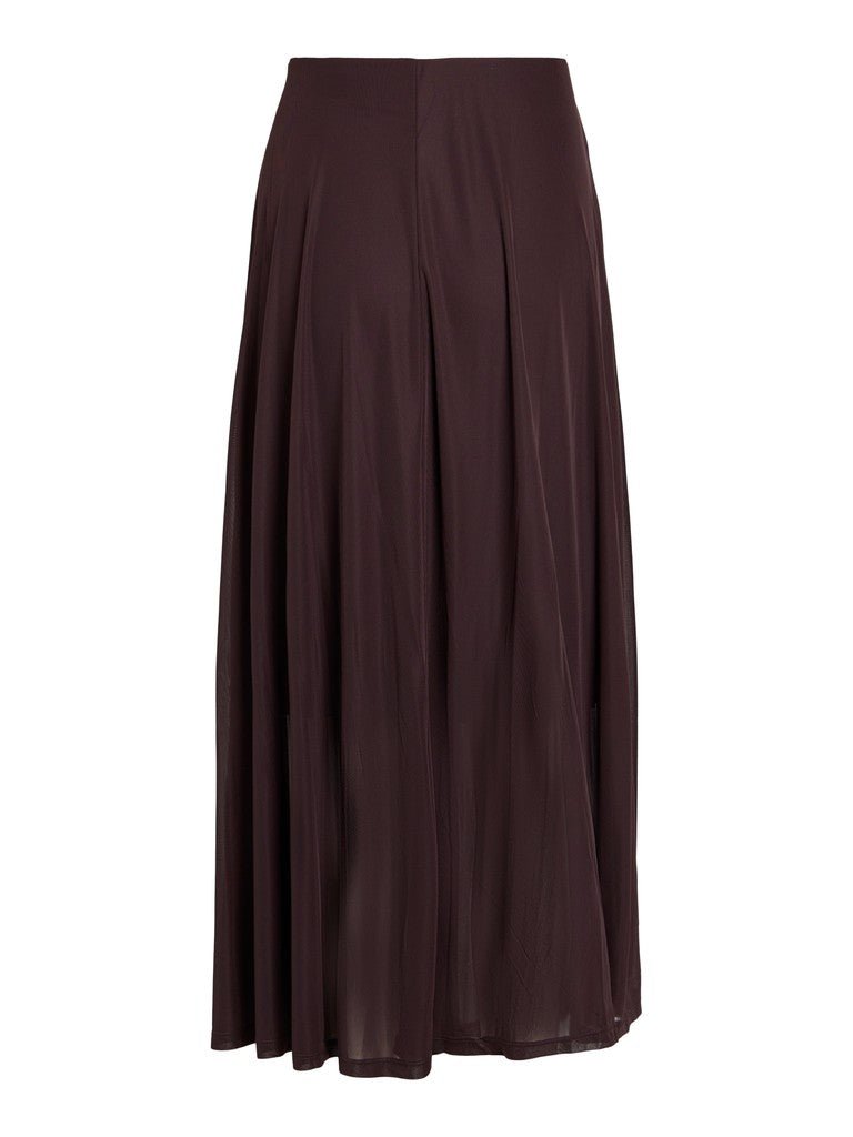 Vila Rock High-Waist Midi in Coffee Bean