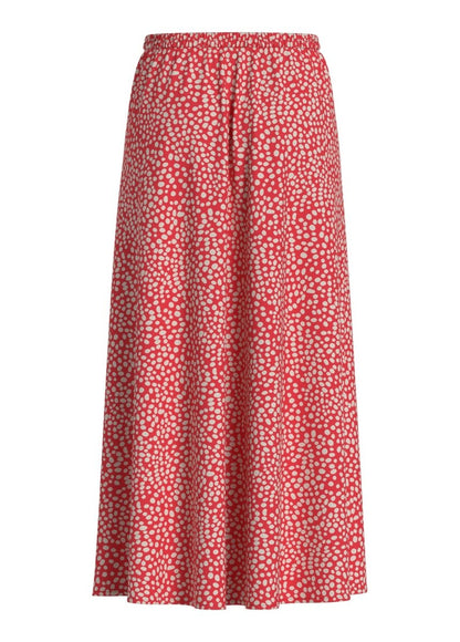 VILA Rock VIGRACE HW ANKLE SKIRT - Hibiscus DOT SANDSHELL