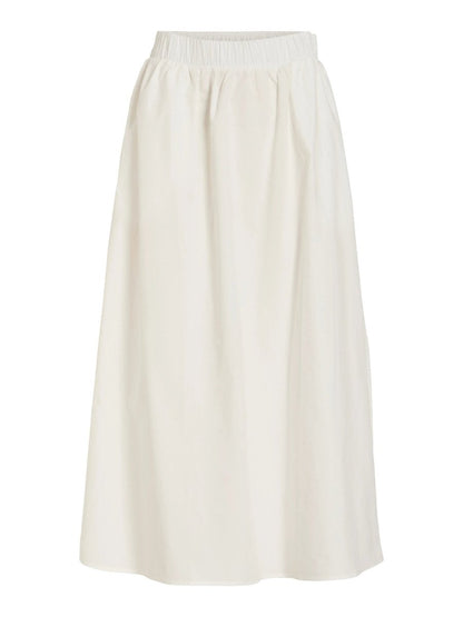 Vila Rock Visophie High Waist Ankle Skirt - Snow White