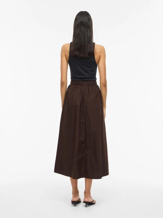 Vila Rock Visophie Hw Ankle Skirt - Coffee Bean