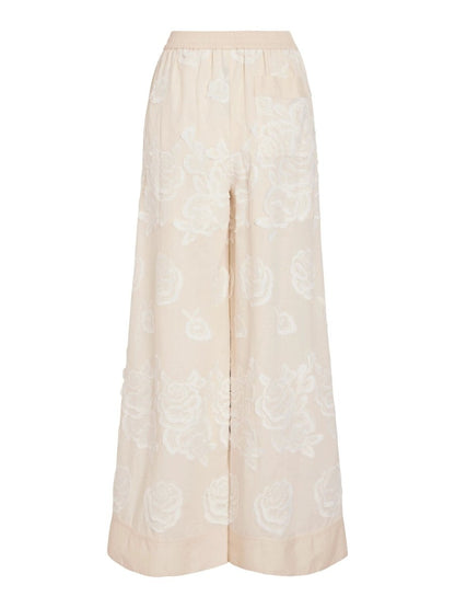 Vila ROUGE EDIT Hose ROUZOELLA HW WF F/L TROUSER Birch