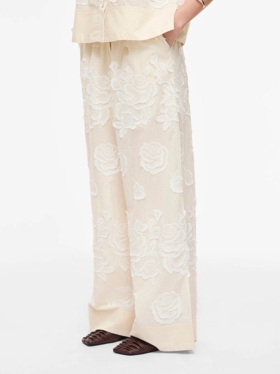 Vila ROUGE EDIT Hose ROUZOELLA HW WF F/L TROUSER Birch
