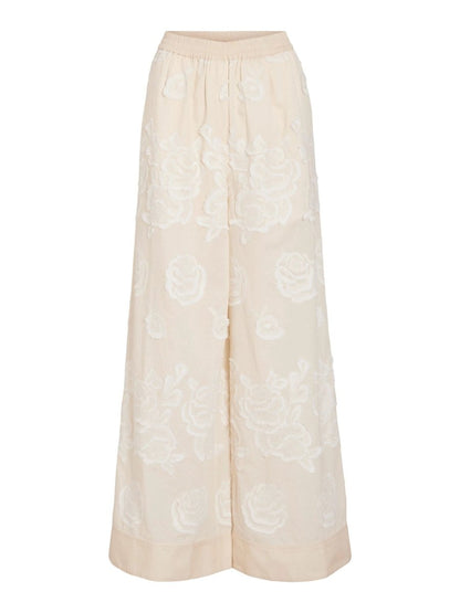 Vila ROUGE EDIT Hose ROUZOELLA HW WF F/L TROUSER Birch