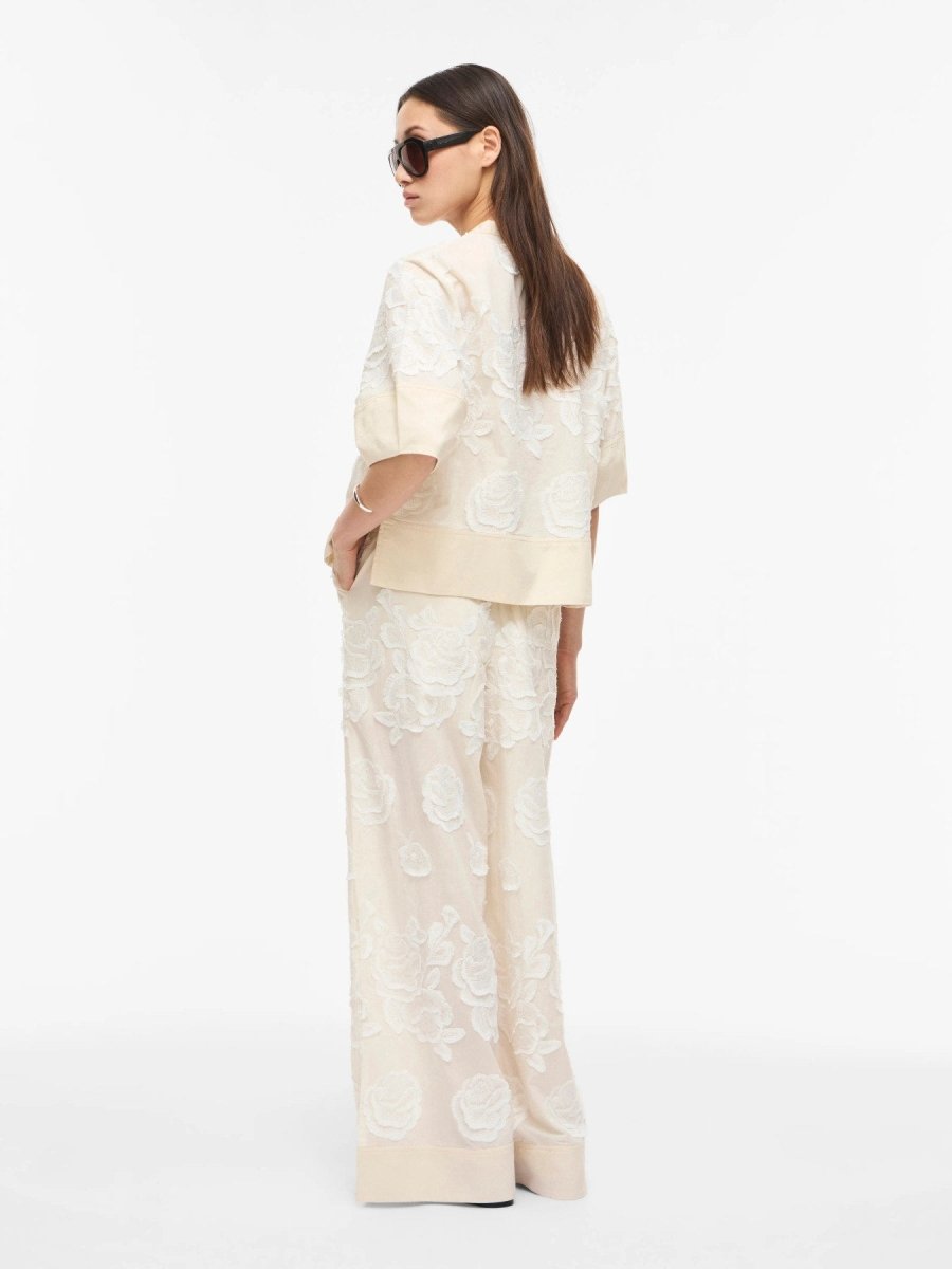 Vila ROUGE EDIT Hose ROUZOELLA HW WF F/L TROUSER Birch