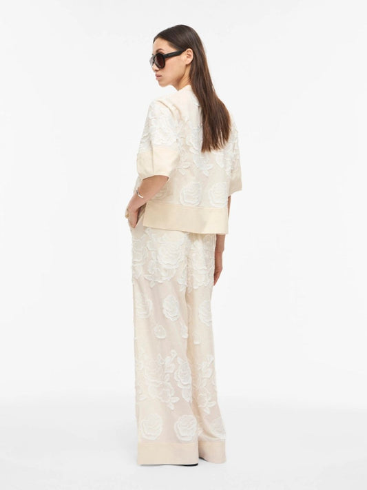 Vila ROUGE EDIT Hose ROUZOELLA HW WF F/L TROUSER Birch