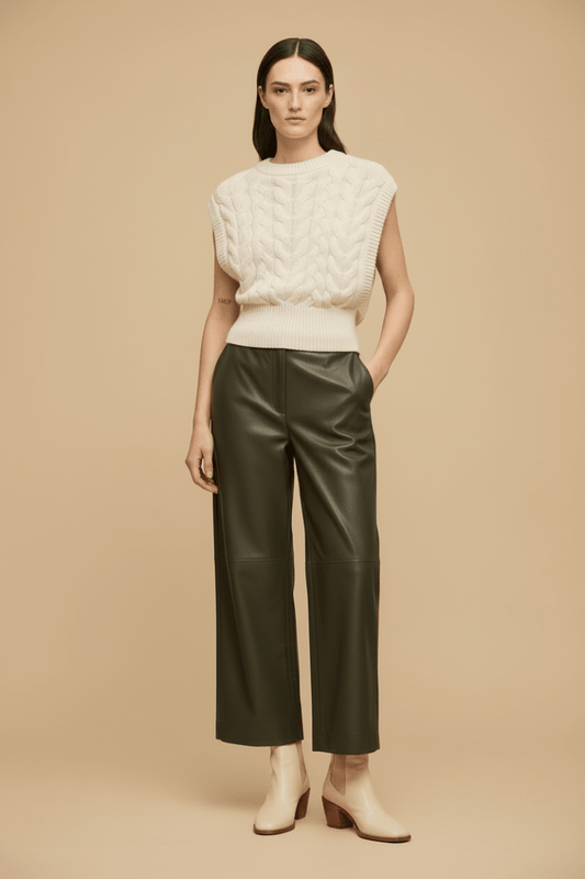 Vila Rouge Roucalia O-neck Knitted Vest in der Farbe Birch