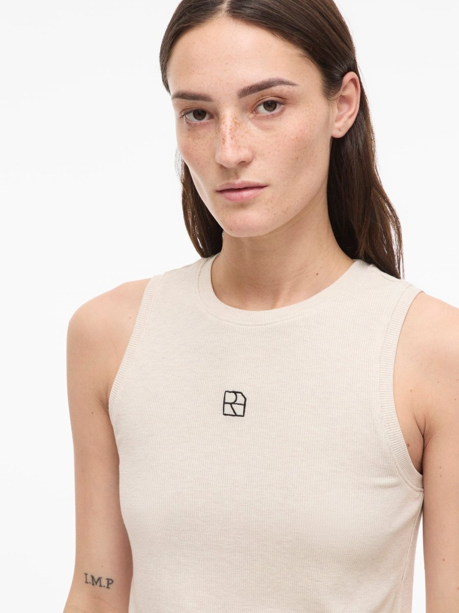 Vila Rouhelenas Tank Top in der Farbe Super Light Natural
