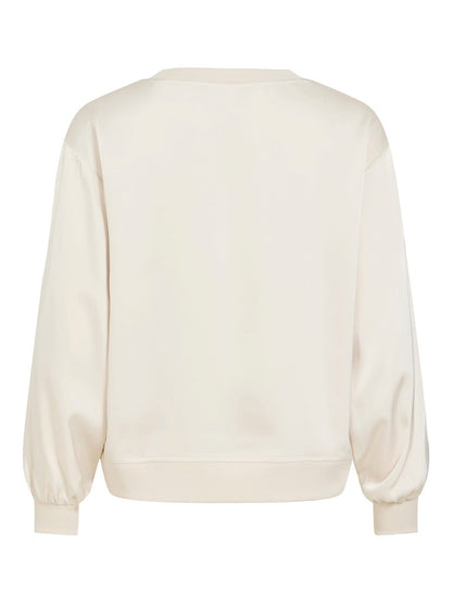 Vila Rundhals-Longsleeve-Top Viliso in Birch
