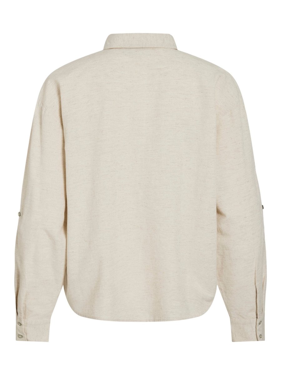 VILA Shirt VIPRISILLA L/S LOOSE SHIRT - NOOS - Super Light Natural Melan