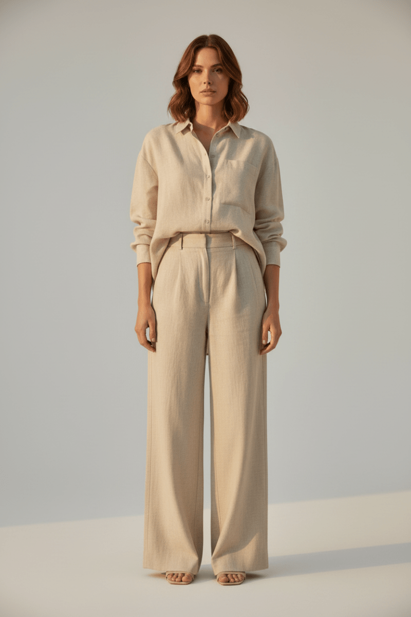 VILA Shirt VIPRISILLA L/S LOOSE SHIRT - NOOS - Super Light Natural Melan