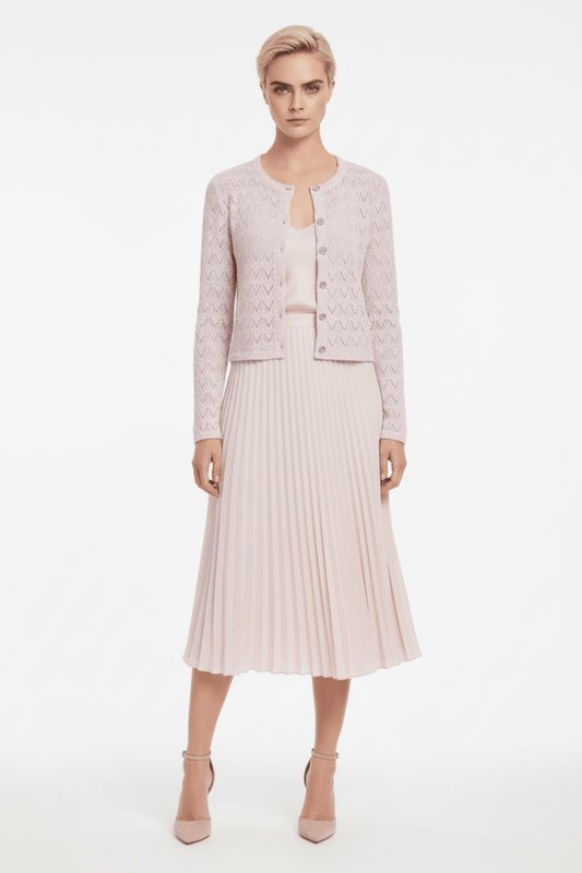 VILA Strickjacke VICITRA O - NECK L/S CARDIGAN/TES in der Farbe Cherry Blossom