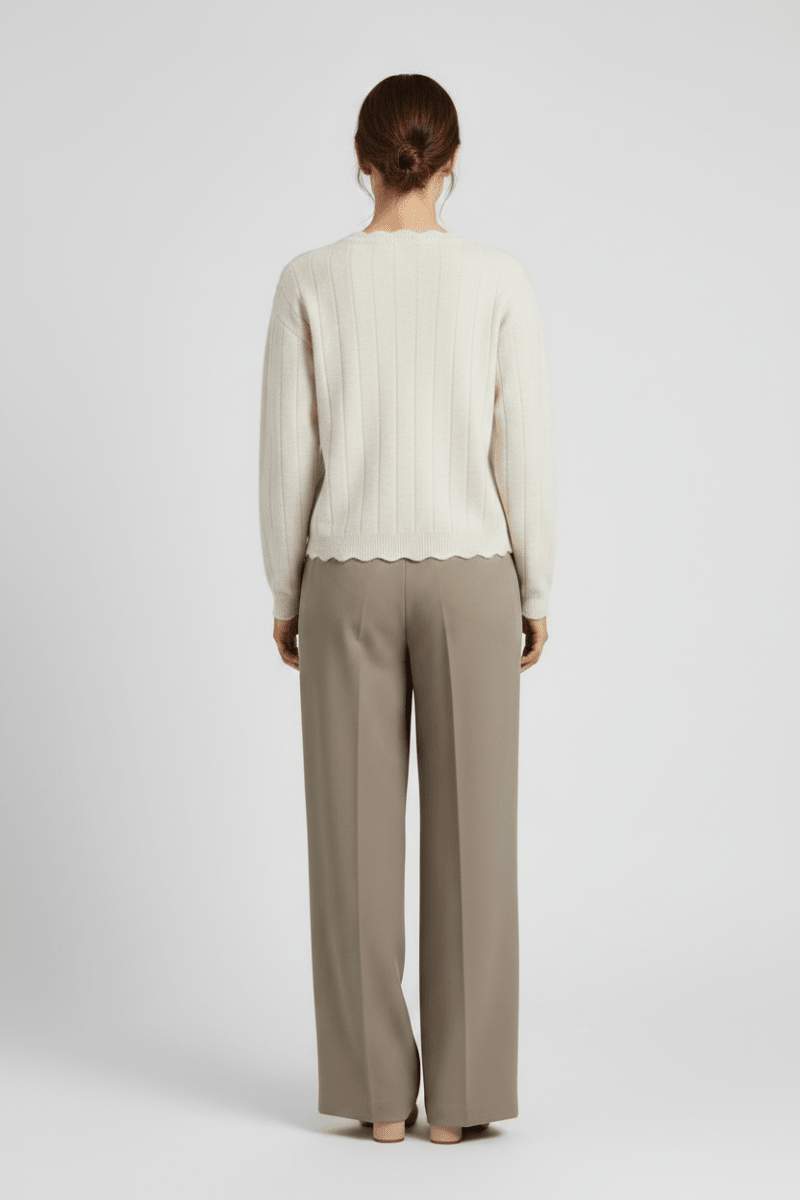 Vila Strickjacke VIMARTI mit Rundhalsausschnitt in Birch Melange