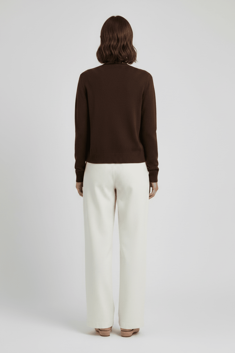 Vila Strickjacke Viril Kurz Langarm Strick Cardigan Coffee Bean