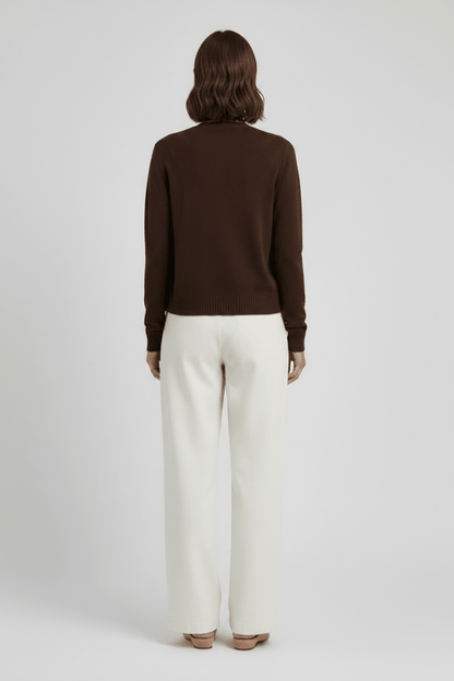 Vila Strickjacke Viril Kurz Langarm Strick Cardigan Coffee Bean