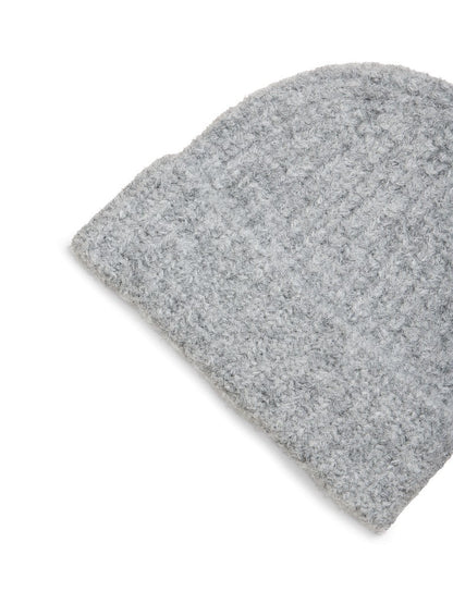 Vila Strickmütze Knit Beanie in Light Grey Melange