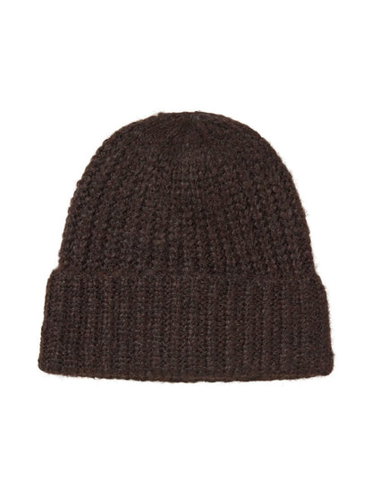Vila Strickmütze New Knit Beanie in Coffee Bean
