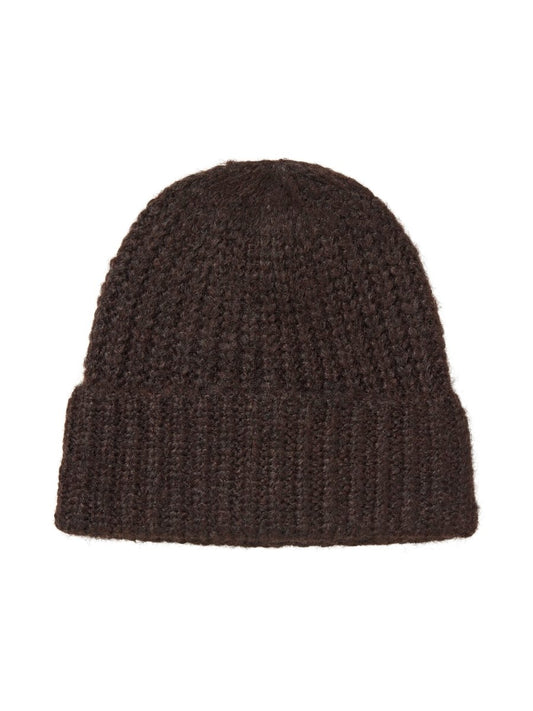 Vila Strickmütze New Knit Beanie in Coffee Bean