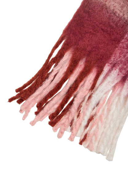 Vila Strickschal Knit Scarf in Ballet Slipper Sable/Cloud Dancer/Tawny Port