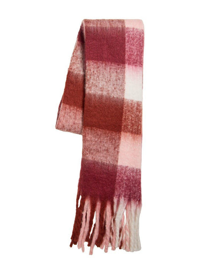 Vila Strickschal Knit Scarf in Ballet Slipper Sable/Cloud Dancer/Tawny Port