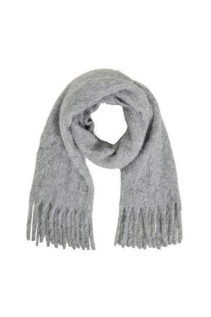 Vila Strickschal Knit Scarf in Light Grey Melange