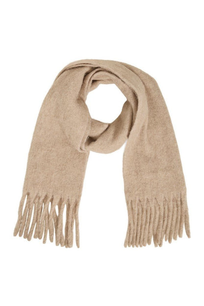 Vila Strickschal Knit Scarf in Natural Melange
