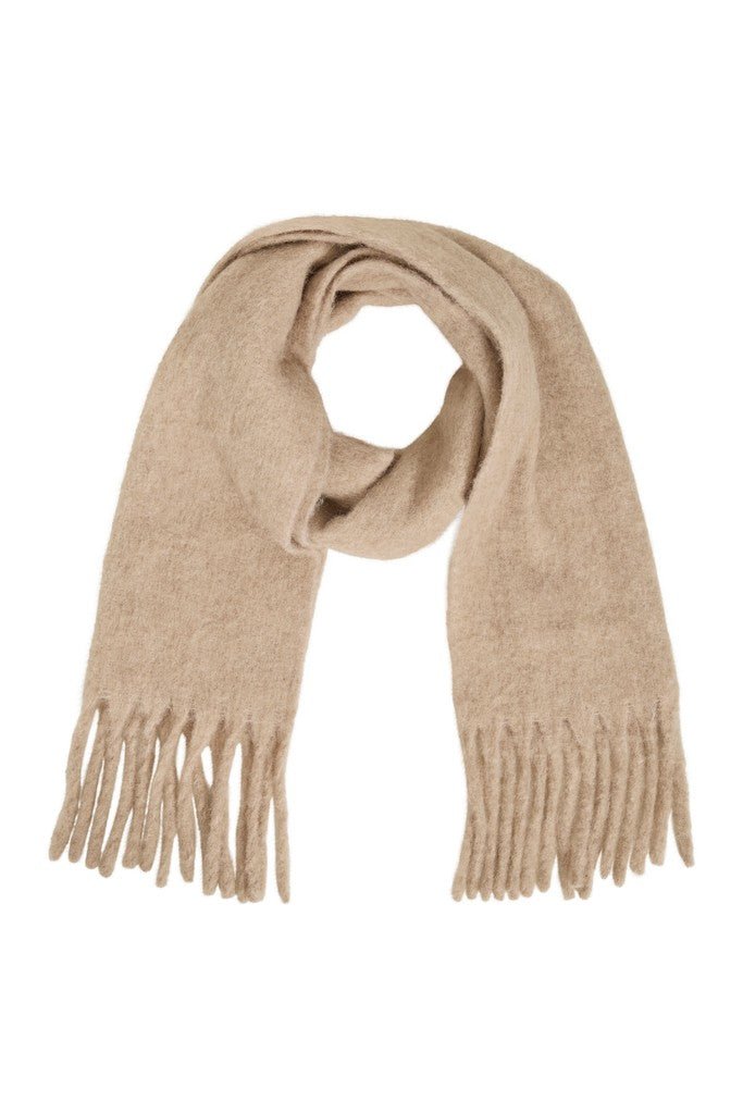 Vila Strickschal Knit Scarf in Natural Melange