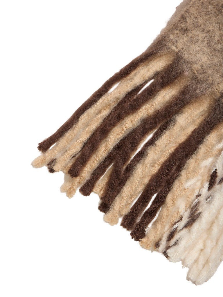 Vila Strickschal Knit Scarf in Nomad Falcon/Birch/Coffee Bean