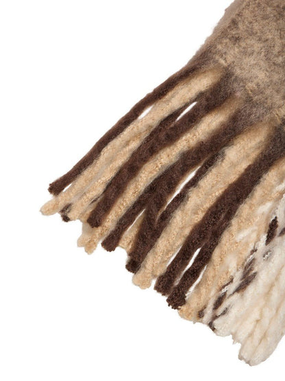 Vila Strickschal Knit Scarf in Nomad Falcon/Birch/Coffee Bean