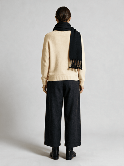 Vila Strickschal New Knit Scarf in Black Beauty