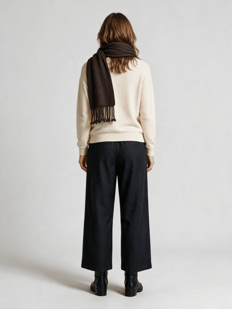 Vila Strickschal New Knit Scarf in Coffee Bean