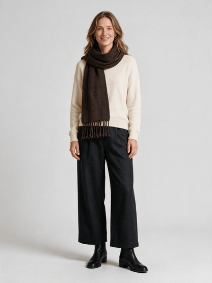 Vila Strickschal New Knit Scarf in Coffee Bean