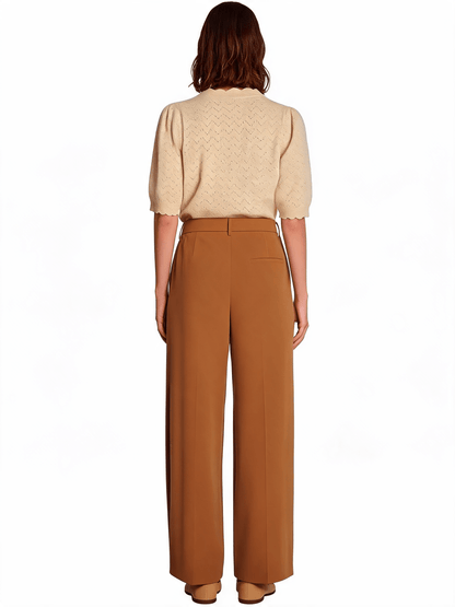 Vila Strickshirt Rundhals 3/4-Arm Strick Top Super Light Natural Melan